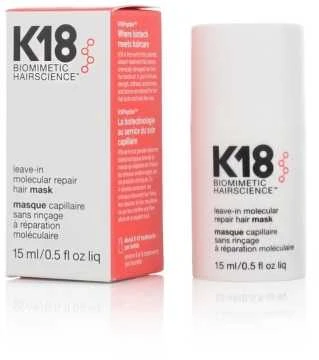 Nenuplaunama atkuriamoji plaukų kaukė K18 Leave-in Molecular Repair Hair Mask, 15 ml