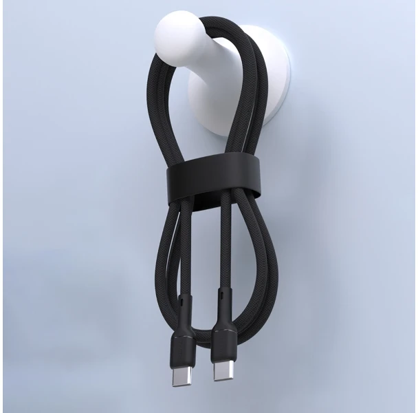 Dudao L9C 65W USB-C – USB-C 2m kabelis – juodos spalvos
