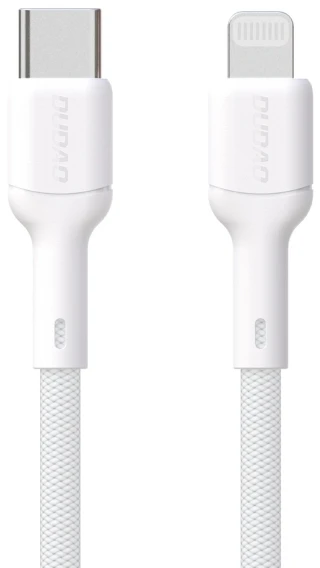 Dudao L9X 30W USB-C – Lightning kabelis 2m – baltos spalvos