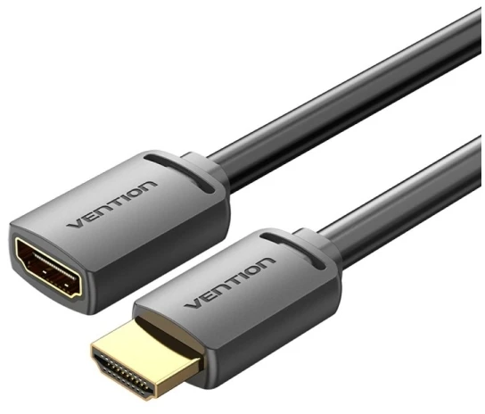 Vention HDMI-A kištukas su HDMI-A moterimi 4K HD PVC kabelis 5 m ventiliacijos AHCBJ (juodas)