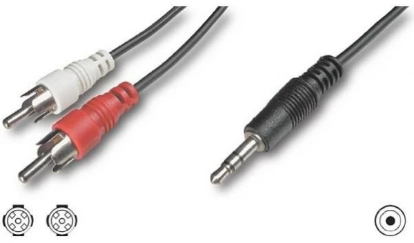 Wentronic TECHLY 504402 Techly Audio stereo laidas, lizdas 3,5 mm iki 2x RCA M/M 50 cm