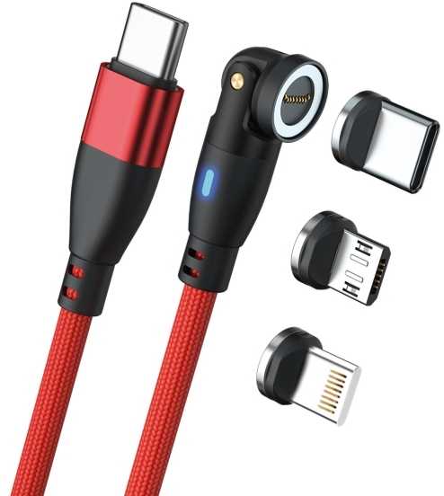 Kabelis USB Realpower USB-C - USB-C 1 m Raudona (439625)