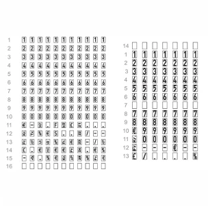 METO Classic XL Giant 1829 kainų žymeklis, 2 eilutės (11+7 simboliai), 28x29 mm etiketės