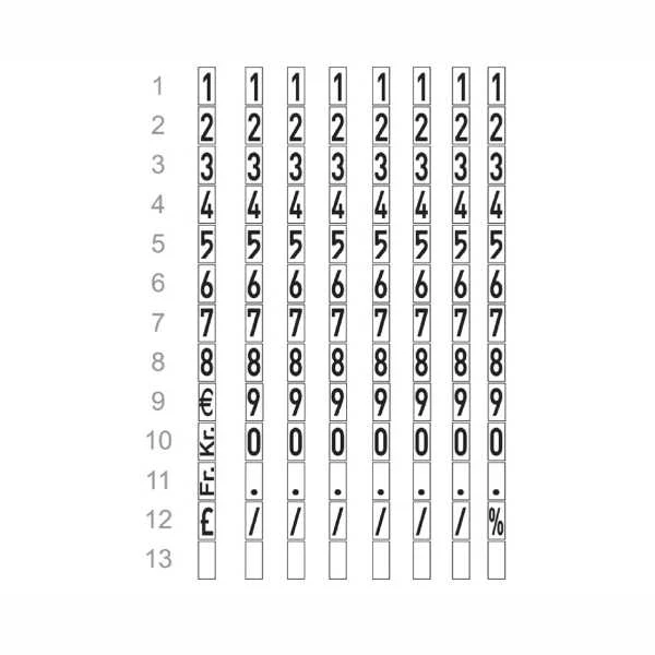 Kainų žymėjimo pistoletas METO Classic S 826/16 1 eilutė 8 simboliai