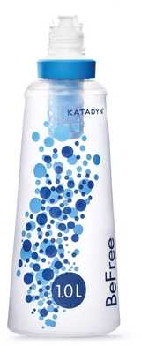 Gertuvė su filtru Katadyn BeFree, 1L | spalva: juoda