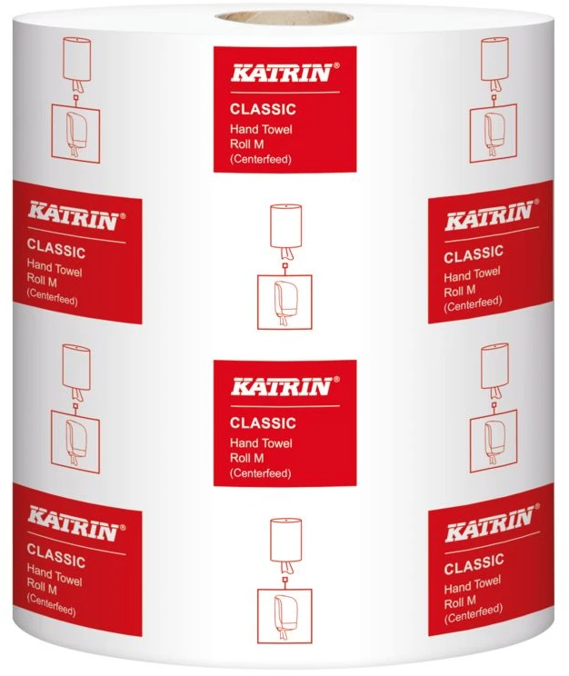 Katrin rankšluosčių ritinėlis Katrin Classic M baltas viensluoksnis perforuotas