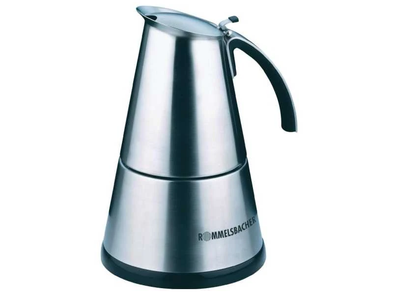 Kavos aparatas Rommelsbacher Espresso maker EKO 366/E Manual Elektrinė moka pot, 365 W, Nerūdijantis plienas/ juodas