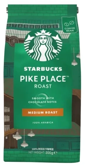 Strabucks Kavos pupelės STARBUCKS Pike Place Roast, 200 g