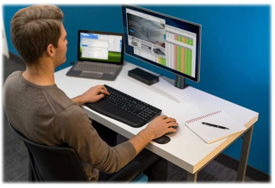 Klaviatūra Leitz Riešų atrama prie klaviatūros KENSINGTON ErgoSoft Standard, juoda sp.