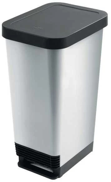 Keter Šiukšliadėžė CEP SU PEDALU, 45 l, pilka sp.