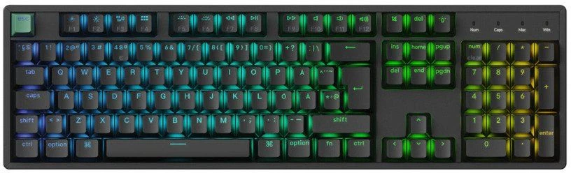 Klaviatūra Keychron Keychron K10 HE 100% klaviatūra žaidimams, juodas