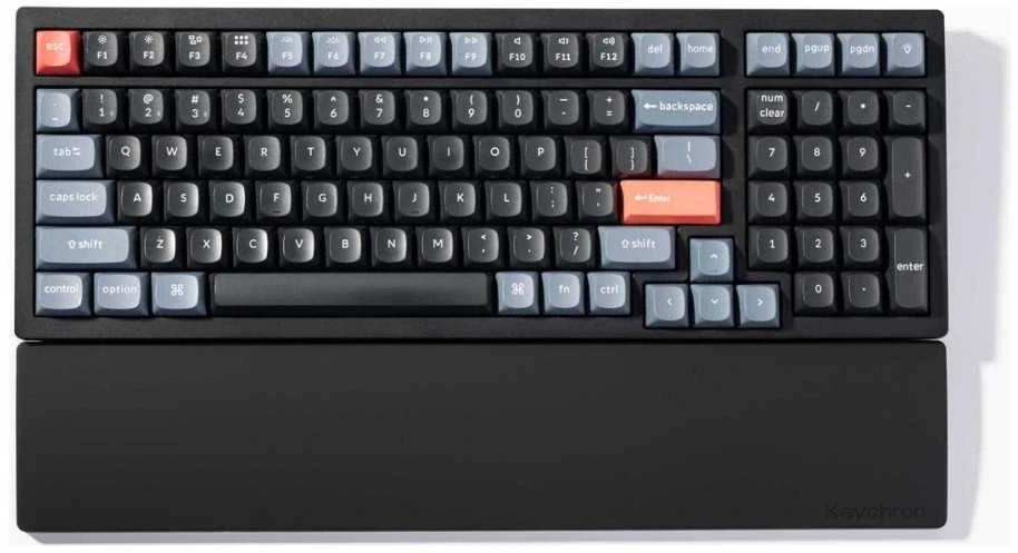 Klaviatūra Keychron silikoninis delno atramos dėklas Juodas / K4 Pro / K4 Max / Q5 / V5 / V5 Max