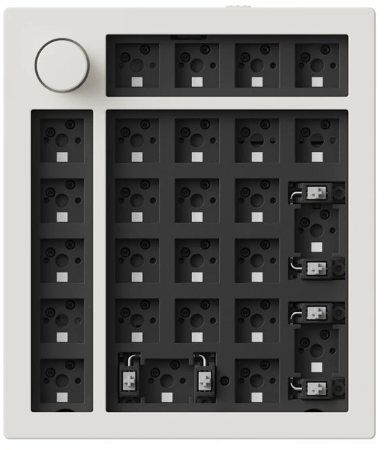 Klaviatūra Keychron Q0 MAX Numpad Ivory Baltas & Pilkas