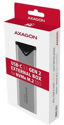 Dėklas SSD diskui Axagon USB-C 3.2 M.2 NVMe