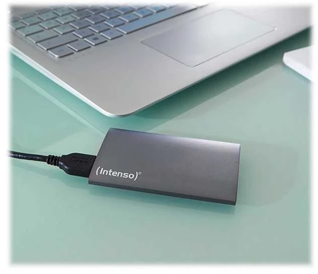 Kietasis diskas „Intenso“ išorinis nešiojamasis SSD 1,8 colio 512 GB, „Premium Edition“, USB 3.0, antracitas
