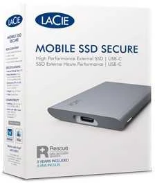 Kietasis diskas LaCie SSD External Mobile Secure (SED BASE, 2.5'/2TB/USB 3.1 TYPE C)