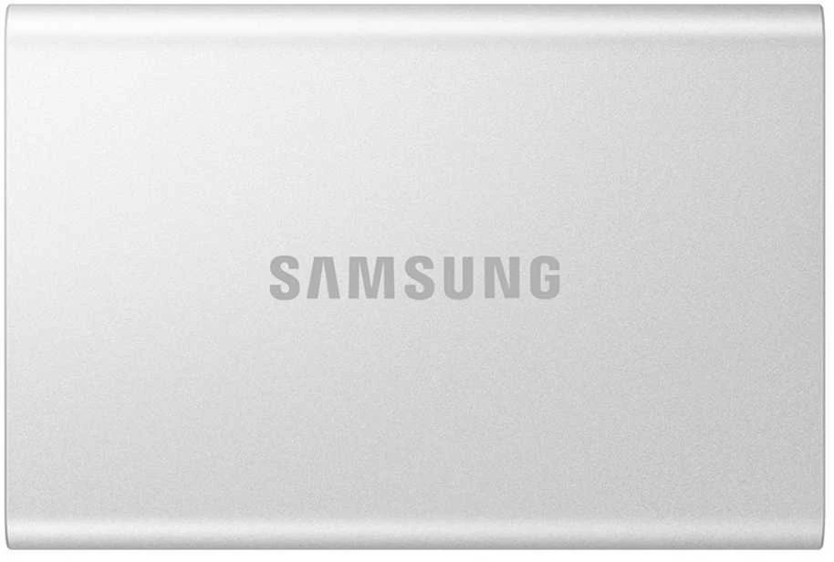 Kietasis nešiojamasis SSD diskas Samsung T7 Resurrected 2TB“, 1050 MB/s skaitymo ir 1000 MB/s įrašymo sparta.