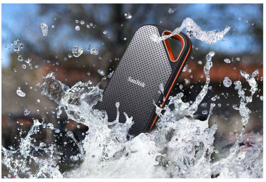 Išorinis kietasis diskas SanDisk Extreme PRO 1TB SSD, Juodos/Oranžinės spalvos