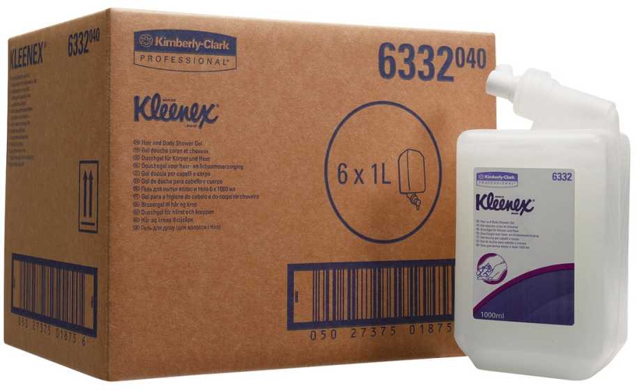 Kimberly-Clark Kimberly-Clark Kleenex - Prabangus plaukų ir kūno prausimosi gelis - 1 l