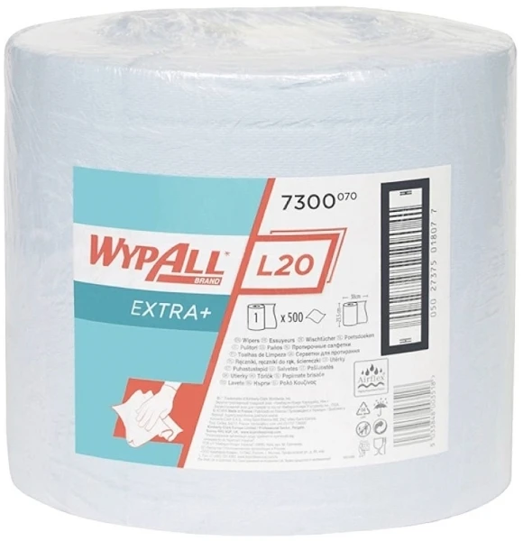 Kimberly Clark WYPALL Valymo ritinys 2 sluoksnių mėlynas