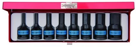 KING TONY 1/2 "HEX IMPACT SOCKET RINKINYS 8 vnt. H5, H6, H8, H10, H12, H14, H17, H19