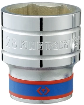 KING TONY NASADKA KRÓTKA 1/2" 14mm x 38mm 6-KĄTNA CHROM