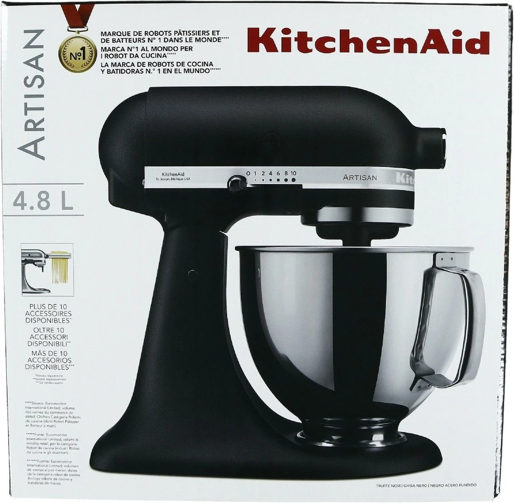 Virtuvinis kombainas KITCHENAID 5KSM175PSEBK Artisan Elegance, cast iron juodas