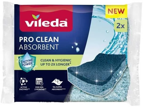 Viskozės šveitiklis su fermentais Vileda Pro Clean 2 vnt.