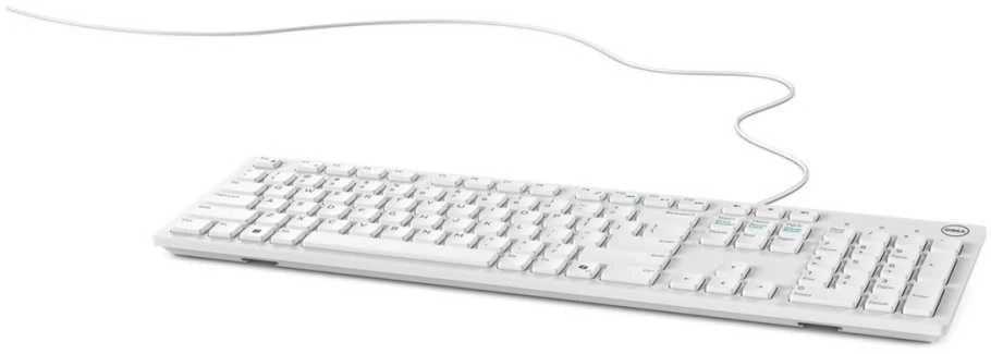 Klaviatūra DELL KB216, viso dydžio (100 %), laidinis, USB, membraninis, QWERTY, baltas