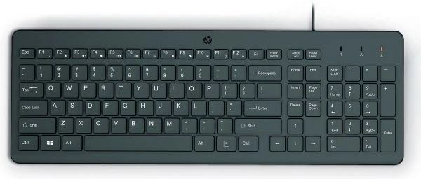 Klaviatūra HP 150 WD KBD FR, viso dydžio (100%), laidinė, USB, juoda