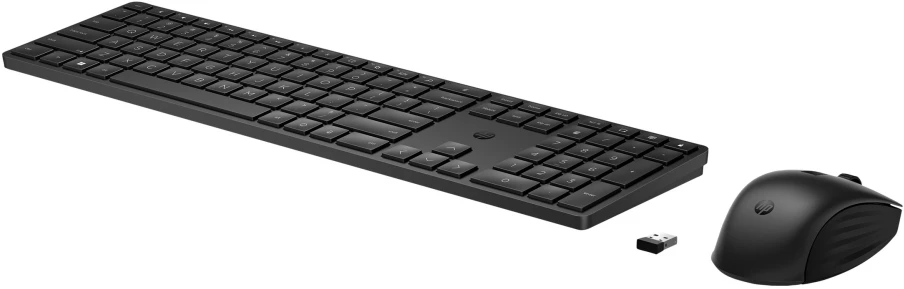 HP 650 Belaidė klaviatūra ir pelė Combo, Wireless, RF belaidė, Membrane, QWERTY, Juodas, su pele
