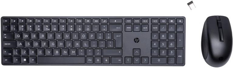 Klaviatūra HP 650 belaidis klaviatūros ir pelės rinkinys, belaidis, RF belaidis, membraninis, QWERTY, juodas, pelė įskaičiuota