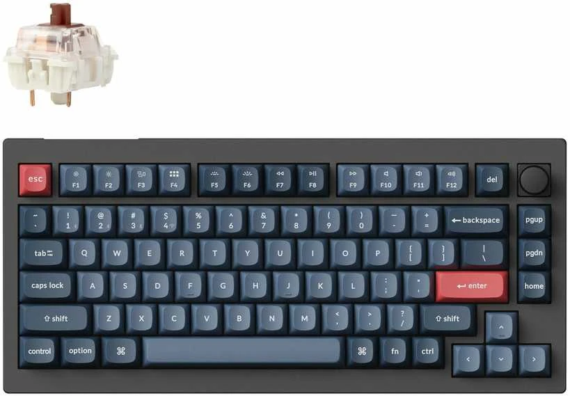 Keychron V1 MAX bevielė mechaninė 75% klaviatūra (V1M-D3)