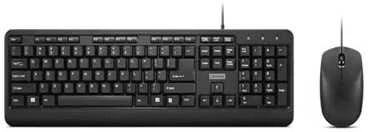 Lenovo | 160 Combo | Klaviatūra | su laidu | su pele | US | Juodas