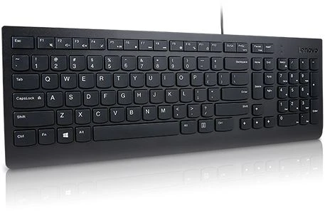 Klaviatūra Lenovo Essential, pilno dydžio (100 %), laidinė, USB, juoda