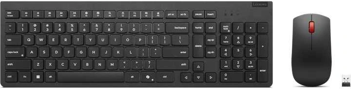 Klaviatūra Lenovo 4X31R64477, Full-size (100%), Wireless, RF belaidė, Juodas, su pele