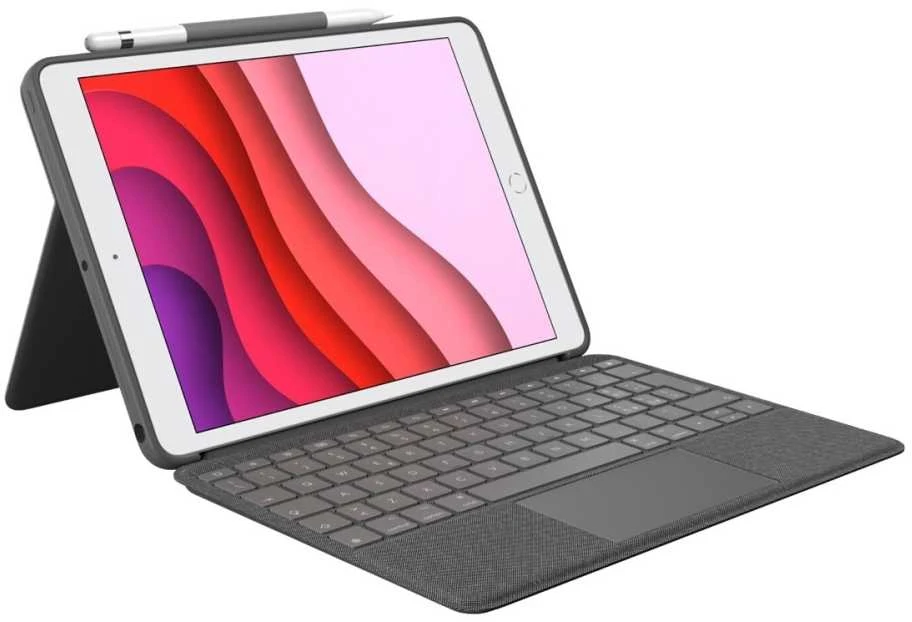 Logitech „COMBO TOUCH“ KIŠENINIS KIŠENINIS „IPAD“ (10 KARTOS) – „OXFORD Pilkas ITA“ – „MEDITER-412“