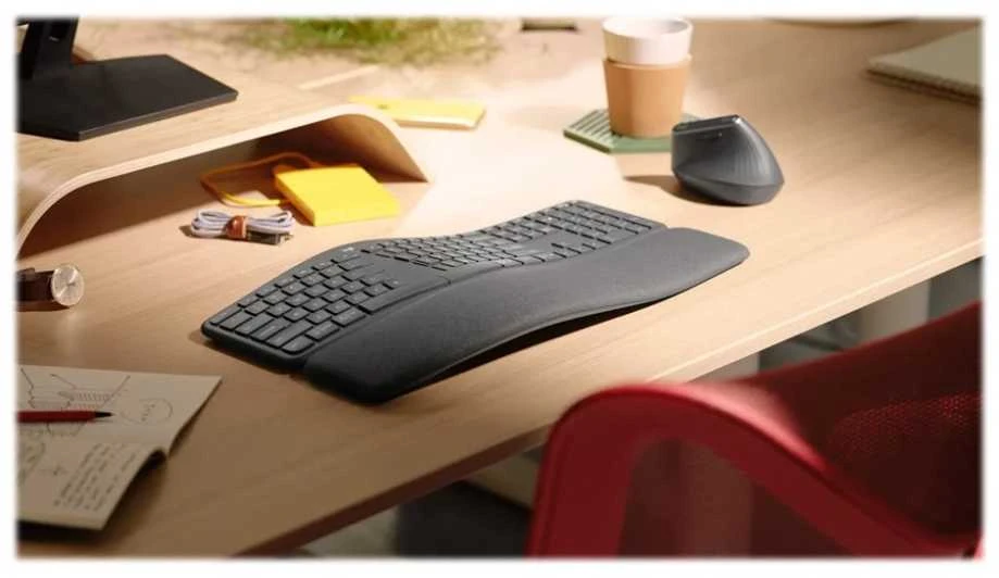 Logitech ERGO K860 belaidė klaviatūra, grafito spalvos, JAV tarptautinis išdėstymas (Qwerty)