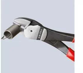 Knipex 74 02 200 T, Įstrižinio pjovimo replės, 4,2 mm, Chromo-vanadžio plienas, Plastikas, Mėlyna, Raudona, 200 mm