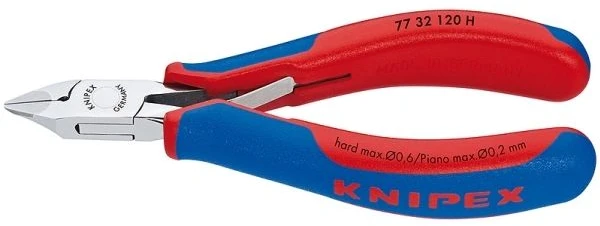 Knipex 77 32 120 H, Įstrižinės replės, 1,4 cm, 7,5 mm, Plienas, Mėlyna, Raudona, 120 mm