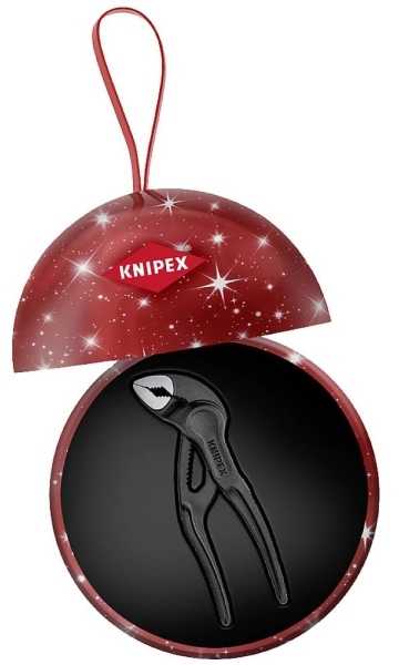 Cobra XS 100 mm replės KNIPEX kalėdinėje pakuotėje [87 00 100 XMAS] dovanai