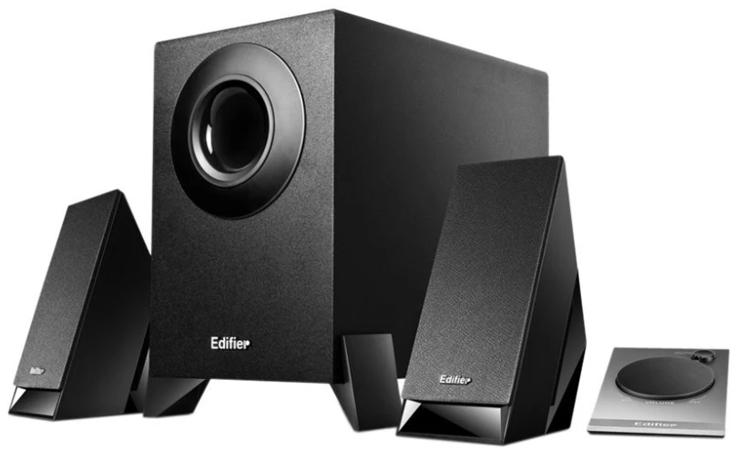 Kompiuterio kolonėlės Edifier M1360, 2.1 kanalų, 8.5 W, PC, juoda, mediena, laidinis