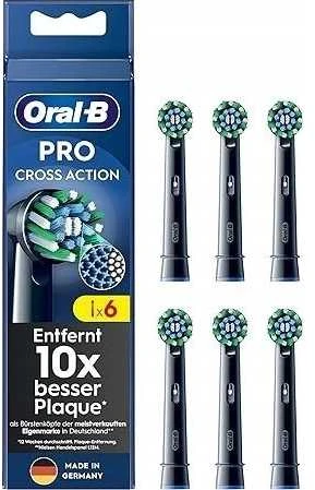 Oral-B šepetėlių galvutės, juodos 6 vnt rinkinys