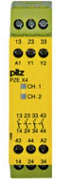 Kontaktų prailgintuvas PZE X4 24VDC 4n/o PILZ Darbinė įtampa (skaičius): 24 V/DC 4 x NO kontaktai (P x A x G) 22,5 x 87 x 121 mm 1 vnt.
