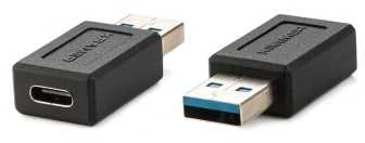 Kramer Electronics AD-USB3/AC, USB C tipo moteriškoji jungtis, USB A tipo vyriškoji jungtis, juoda