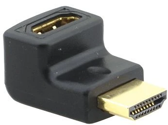 Kramer HDMI - HDMI (naaras - uros) -kulmaliitin, musta