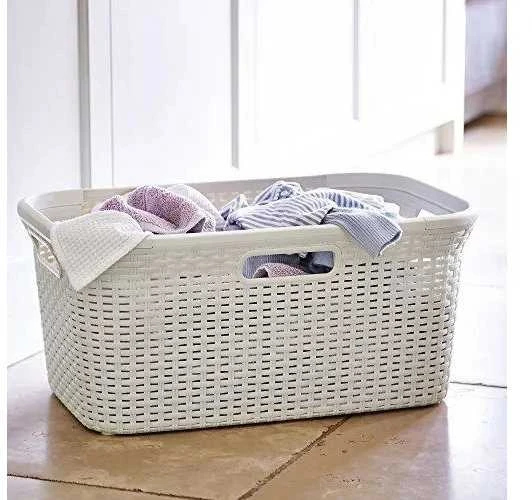 Curver Skalbinių krepšys Style, vintažinės baltos spalvos, 45l