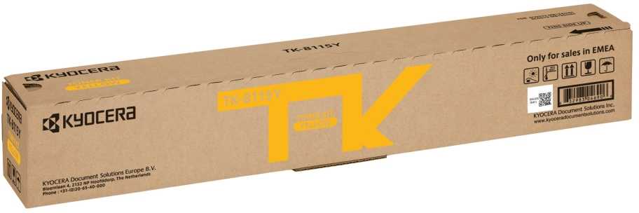 KYOCERA TK-8115Y, 6000 puslapių, Geltona, 1 vnt.