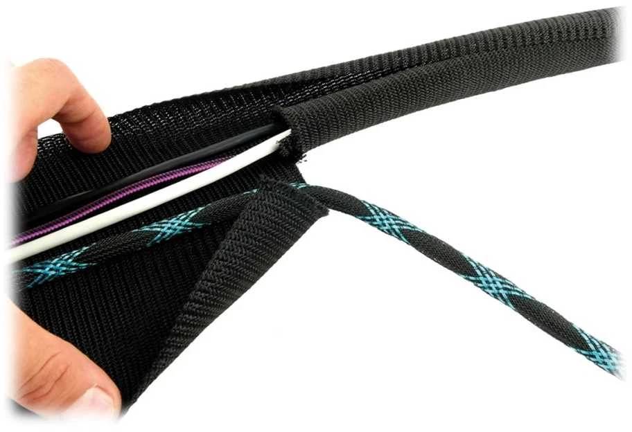 LABEL THE CABLE Cable sleeve 2m – juodos spalvos