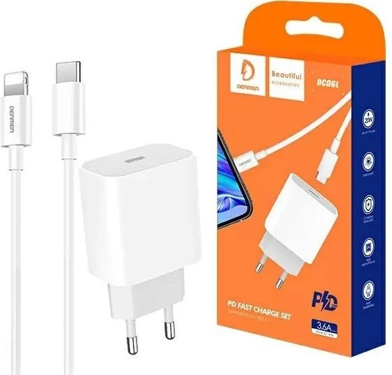 Įkroviklis Denmen DC06 1x USB-C 3.6 A (29979)